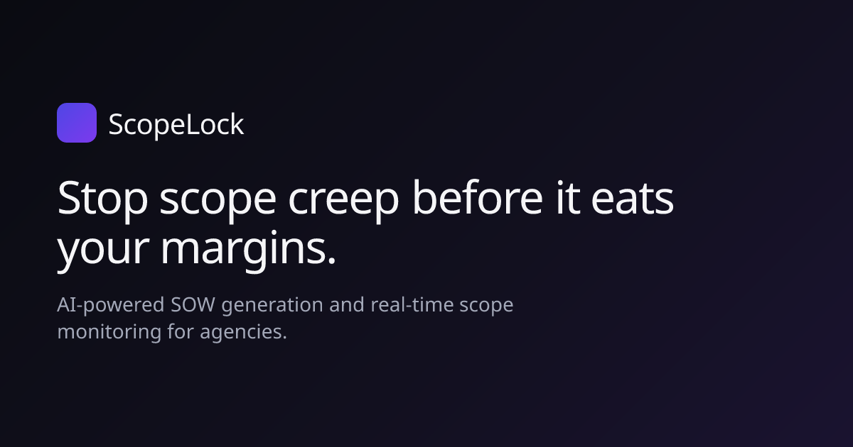 Show HN: ScopeLock – AI that stops scope creep before it happens